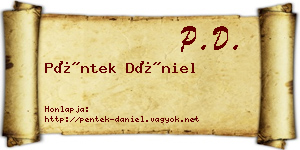 Péntek Dániel névjegykártya